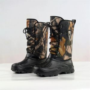 Scarpe camuffi esterni camuffi impermeabili non slip bag d'Avori Arrampicamento di scarpe da pesca a caccia di pesche per pile che camminavano calde scarpe da neve da sci al caldo