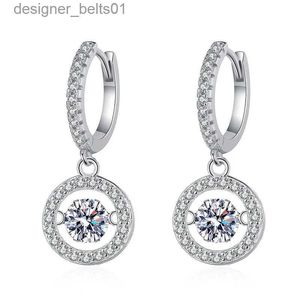 Stud Serenity Day S925 Srebrna płyta PT950 Stud Ear Jewelry inalid 1 karat A Para D Color Moissanite Smart Coldings Hurtalec24319