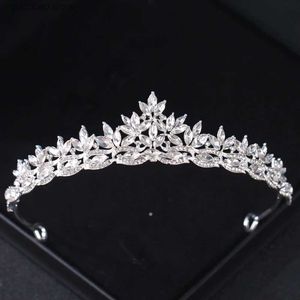 Tiaras itacazzo prata-cor coroa acessórios headwear noiva tiara jóias casamento cabelo cristal aniversário y240319