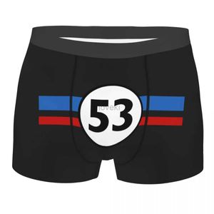 Cuecas Herbie 53 Classic Racing Car 1963 Círculo Homens Underwear Boxer Briefs Shorts Calcinhas Humor Cuecas Suaves para Homme S-XXL 24319