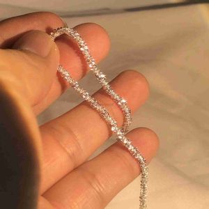 Bangle New Trial Silver Armband 925 1,5 mm Shiny Armband för din Woman Jewelry Gift 240319
