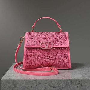 Shop design handbag wholesale retail 2024 New Diamond Handbag Hot Shoulder High Light Luxury Womens Bag