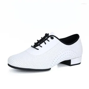 Dansskor män latin vit äkta läder sociala balsal cow oxford modern sko 3cm häl kvinnor sneakers