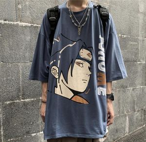 Mężczyźni Kobiety anime nadruk T shirt Japońskie harajuku tshirt Ulzzang Korean Style TEE TEE Ubrania Sasuke T2007088312745