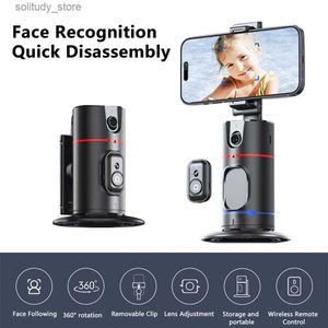 Stabilisatorer P02 360 Roterande Universal Joint Stabilizer Följ Selfie Desktop Face Tracking Gimbal för Tiktok -smarttelefonen Live med fjärr Shutter Q240319