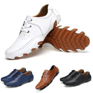 Boots 2020 New Golf Shoes Man Golf Sneakers Lace Up Non Slip Breathable Shoes Genuine Leather Waterproof Soft Comfort Sports Shoes