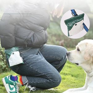 Hundkläder behandla påse för husdjursträning bärbar auto stängning handfria påsar utomhus promenad
