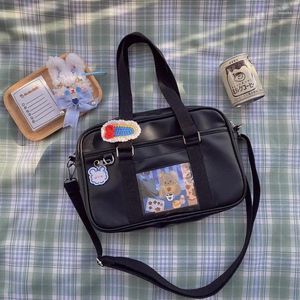 Totes JK Messenger Bag Mädchen Uniform Japanisch Pu Pendler College Stil Tragbare Schulter