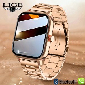 Uhren LIGE 2023 Bluetooth Anruf Smart Watch Männer 1,69 Zoll Full Touch Sport Fitness Uhr Herzfrequenz Wasserdicht Männer Smartwatch Frauen + Box