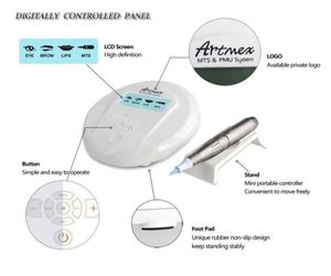 Professional ArtMex V6 Semi Permanent Makeup Tattoo Machine Micro Needle Derma Pen Mts PMU System Eyebrow Lip DHL9727153