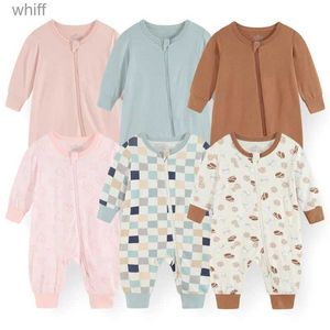 Rompers 2/3pieces unisex hompers 2 yönlü fermuar yeni doğan bebek kız giysileri setleri sonbahar 0-24m pamuklu erkek bebek giysileri karikatür Springc24319