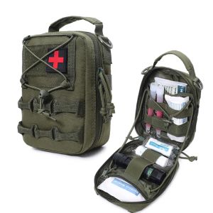 Bags LUC 600D Nylon Tactical Molle EDC Pouch Hunting First Aid Kit Bag Military Medical IFAK Pouch EMT Bag Torch Waist Pack Backpack