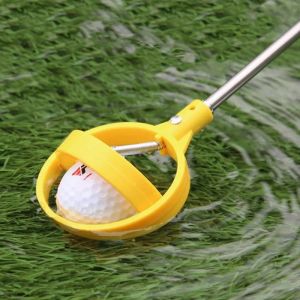 AIDS Golf Ball Pick Up Tools Telescopic Golf Ball Retriever Catcher Golf Training Aids Automatisk låsning Scoop Picker Golf Ball