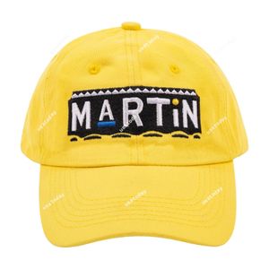 Beyzbol Kapağı Erkekler Kadın Erkekler Sarı Şapka Martin Strapback Beyzbol Kapağı İşlemeli 90'lar Vintage Şapka Ayarlanabilir İşlemeli Baba Kapağı