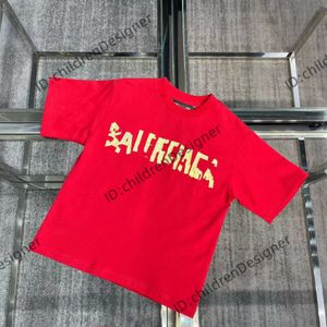 子供の服のデザイナーTシャツ男の子女の子短袖Tシャツ幼児Tシャツ夏の赤ちゃんシャツ文字黒い白い文字ベビーデザイナー