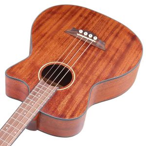 Guitar Full Sapele Body Electric Acoustic Bass Guitar 43 Inch High Gloss Acoustic 4 String Bass Folk Guitar With Pick Up