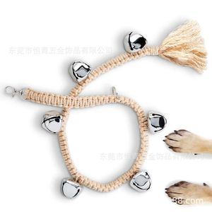 New Product Cotton Rope Woven Training Bell Pet Dog Hanging Doorbell