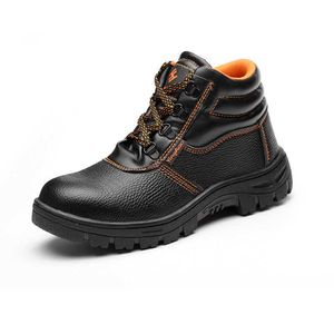 HBP icke-varumärke High-Top Factory Stock Construction Work Leather Steel Toe Boots Zapatos de Seguridad Sepatu Safety Shoes With CE S3