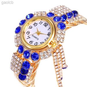 Zegarwki mody kobiety Watch z błyszczącym diamentowym zegarem Luksusowe marka damskie damskie damskie bransoletki kryształowe zegarki renogio feminino 24319