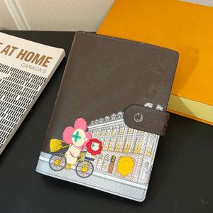 Diario unisex con girasole limitato, quaderno per appunti, famosa lettera di graffiti, portafoglio da donna, marchio di lusso, quaderno con quadri girasole, designer da uomo, marchio Panda stampato