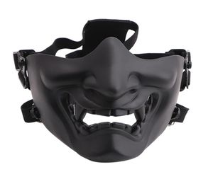 Scary Smiling Ghost Half Face Mask Shape Adjustable Tactical Headwear Protection Halloween Costumes Accessories Cycling Face Mas9490870