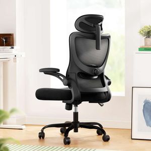 Marsail ergonomisk stol: Office Computer Desk Stol High Back Mesh Justerbar lumbal support Rolling Work Swivel Task stolar med hjul 3D -armstöd och nackstöd