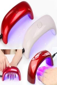 2022 Nyaste ankomst Vackra 9W UV Nial Lamp Nail Art Gel Polish LED Light Dryer Finger Dry2668944