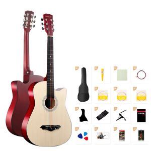 Gitarr 38 tum akustisk gitarr med startkit Gig Bag Klassiskt gitarrmusikinstrument för barn/pojkar/flickor/tonåringar/nybörjare