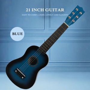 Guitar Ukulele Mini Guitar 21 inch 6 Strings Musical Instrument Kid Beginners Gifts Toy for Music Lovers Playing Accessories