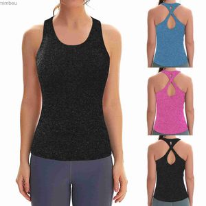 Women's T-Shirt 1PC Backless Yoga Vest For WomenSleeveless Sport Yoga ShirtWorkout Fitness T ShirtQuick Dry Athletic Running VestC24319