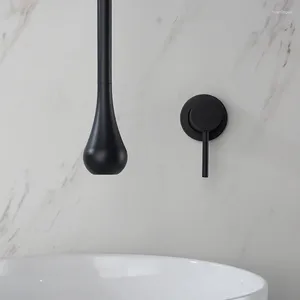 Rubinetti per lavandino del bagno Goccia d'acqua Rubinetto a soffitto per lavabo Rubinetto per vasca da bagno Hardware per vasca fredda a parete in ottone massiccio