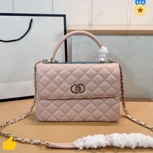 Designer Fashion Bag Women's Diamond Bag Chanl Single Shoulder Handbag Pink Ball Fashion Chain Bag stor kapacitet Makeup Bag