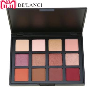 Shadow 12 Color Shimmer Nature Glow Eyeshadow Palette Portable Makeup Cosmetics Nude Eye Shadow Powder Waterproof Makeup Set