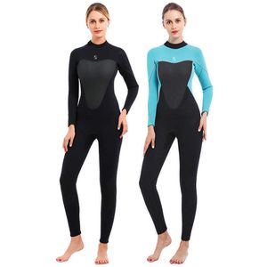 Neoprene relativo à promoção dos 3mm das mulheres um roupa de mergulho engrossado térmico da ressaca de uma parte