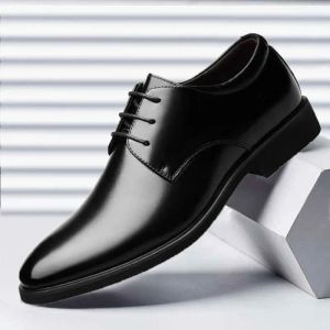 Boots Men's Breathable Leather Shoes Black Soft Leather Soft Bottom Spring And Autumn Best Man Men's Business Formal Wear Casual Shoe