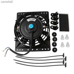 Ventole elettriche Ventole di raffreddamento per radiatore Slim 650CFM da 6 pollici Universale Slim Pull Push 12V 80W Ventola elettrica sostitutiva diretta con kit di montaggioC24319