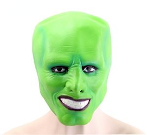 Cadılar Bayramı Jim Carrey Filmler Mask Cosplay Yeşil Maske Kostüm Yetişkin Süslü Elbise Yüz Cadılar Bayramı Maskeli Maskesi 2207045347678