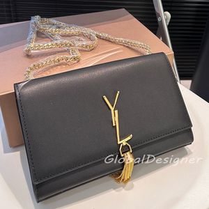 Designer Tassel Chain Crossbody Bag Women Shoulder Bags Lady Fashion Purses Handbags Party Dress Wallets Cluth Leather Gift Box