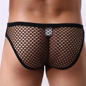 Underpants Sexy Men Transparent Briefs mesh Underwear Breathable Male Panties Gay Perspective Underpants Slips Homme erotic Panties 24319