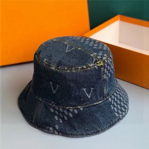 Denim Cowboy Hat Fashion Bucket Hat Designer Women Wide Brim Hat Luxury Brand Letters Old Flowers Cap Designers Sun Bonnet Baseball Caps Salt Sweet Sweet