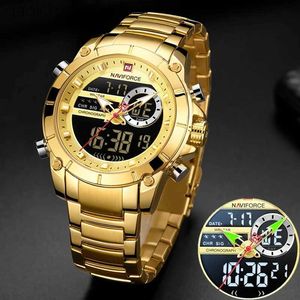 Wristwatches NAVIFORCE Luxury Original Sports Wrist Watch For Men Quartz Steel Waterproof Digital Fashion Watches Male Relogio Masculino 9163 24319