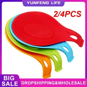 Table Mats 2/4PCS Storage Device Durable Non Stick Food Grade Item Ergonomic Design Trend Chopsticks And Spoon Rest