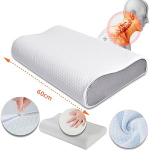 Orthopedic pillow memory foam pillow slow rebound neck pillow ergonomic memory relax neck comfortable sleep 240309