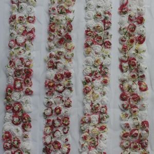 Hair Accessories 1y/lot 2 Inch Print Chiffon Rose Trim For Baby Girls Bows Diy Princess Dress Clothes Toy Sewing
