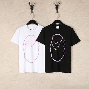Aynı Stil Çiftler için Gerekli Erkekler Kadın Gömlek Tasarımcısı Kalite Mürettebat Boyun Desen Baskı Kısa Kol Moda Markaları Lüks Giyim Gevşek ve Rahat S-3XL