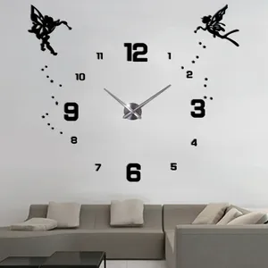 Wanduhren, große 3D-Uhr, modernes Design, geräuschloser Mechanismus, 119,4 cm, Acryl-Aufkleber für Kinderzimmer-Dekoration