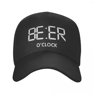 Cappellini da baseball Classic unisex Beer Oclock Print Berretto da baseball Cappello da papà regolabile per adulti Uomo Donna Cappelli sportivi Snapback Trucker