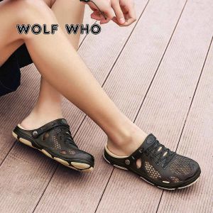 Buty 2021 Sandalias dla mężczyzn ogrodowych gumowych sandałów Man Letni dziura buty plażowe pływanie galaretki Water Men's Slipper x14