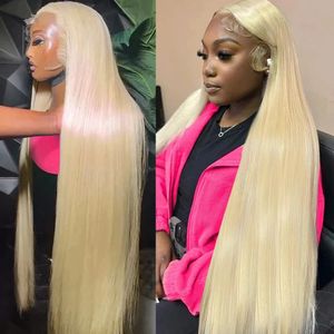 30 40 Inch 613 Honey Blonde Straight 13x6 HD Transparent Lace Frontal Wig Remy 13x4 Lace Front Wigs Human Hair for Women