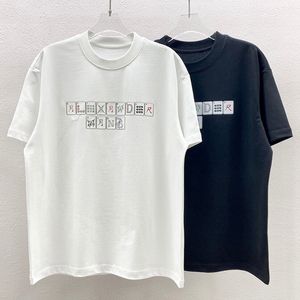 24ss Primavera Estate Europa USA Mahjong cinese Stampa Tee Moda Uomo Manica corta Maglietta Donna Casual Cotone Designer T-shirt 0319